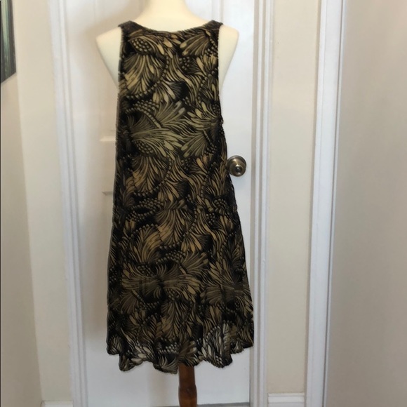 NWT Free People Velvet Sleeveless Printed Dress - Picture 6 of 8